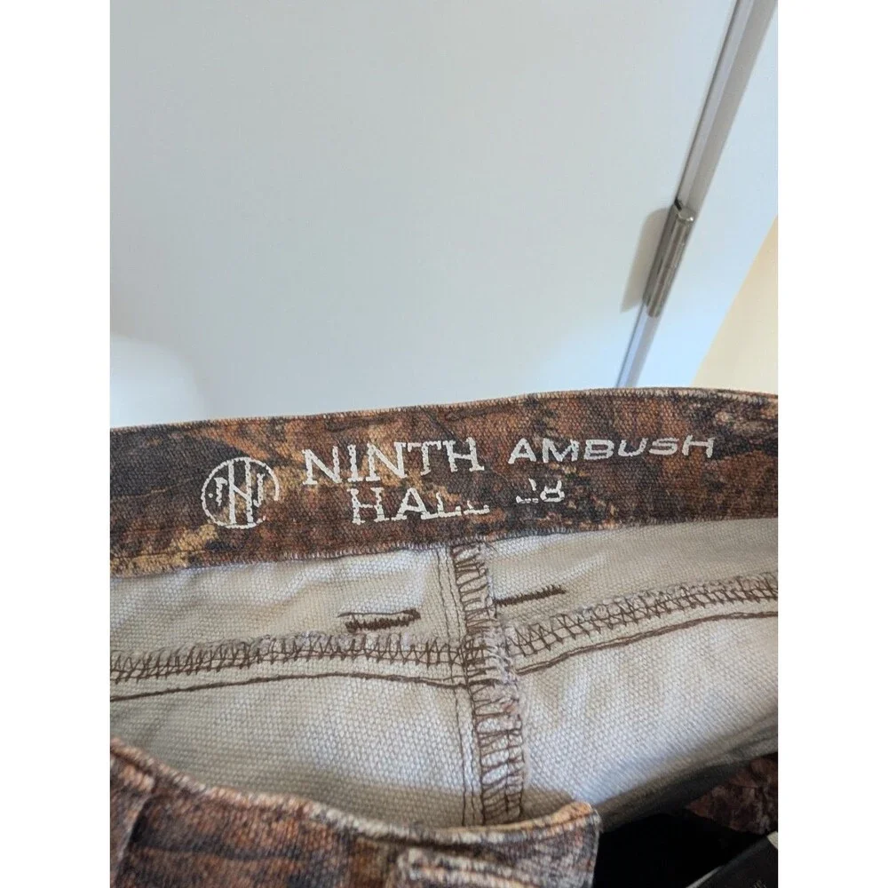 Ninth Hall Ambush Cargo Jeans 28 Streetwear High Rise Baggy Hunting Outdoor